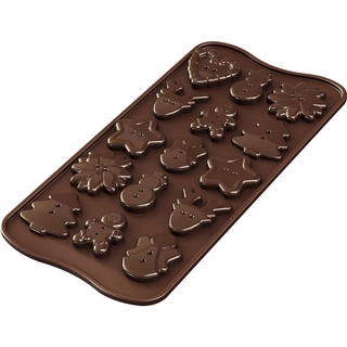 Konfektform silikon - SCG41 Xmas Button 35 x 35 x H6mm - 4ml x 15