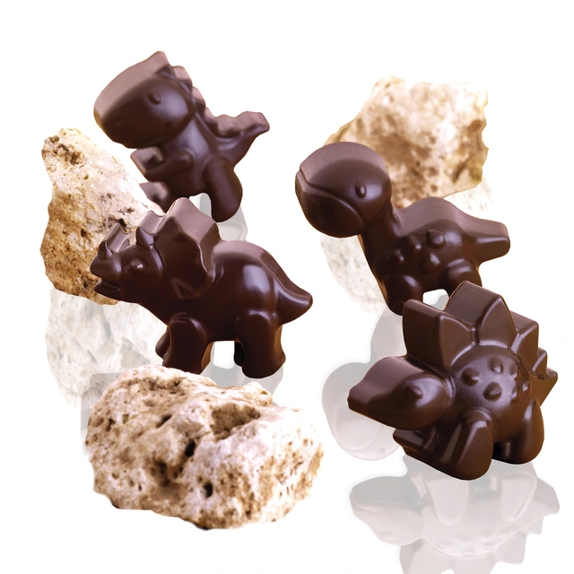 Konfektform silikon - SCG16 Dinosaur 40 x 33 x H16mm - 8ml x 12 