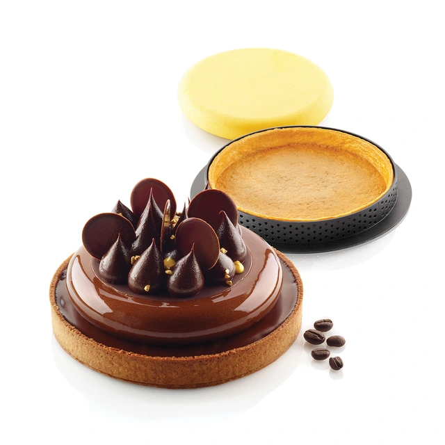 Terte ring rund perforert For mørdeig, pai og liknende 