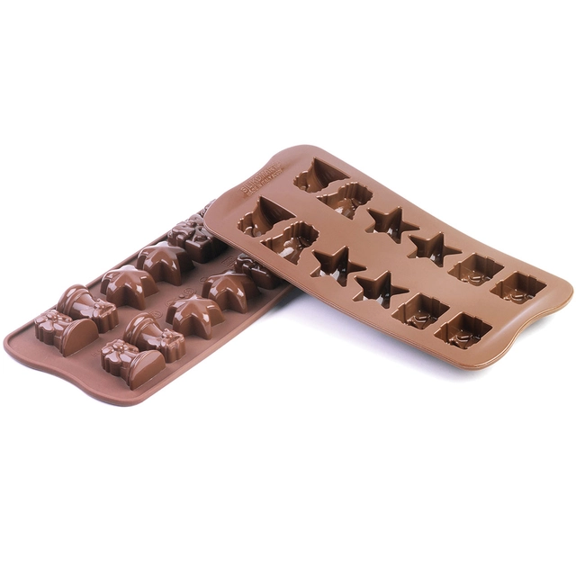 Konfektform silikon - SCG06 Christmas 34 x 34 x H18mm - 4ml x 12 