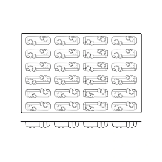 SQ038 Bulles 120 x 35 x H30mm - 106ml x 24 