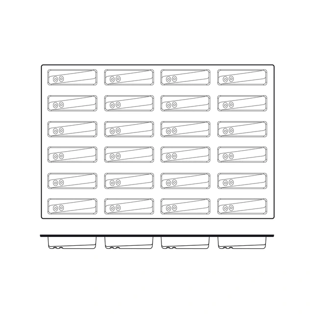SQ040 Flûte 119 x 35 x H32mm - 104ml x 24 