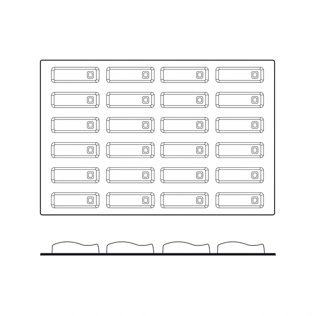 SQ036 Bombé 120 x 36 x H33mm - 106ml x 24 