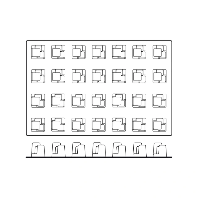 SQ019 Skyline 52 x 52 x H60mm - 104ml x 28 