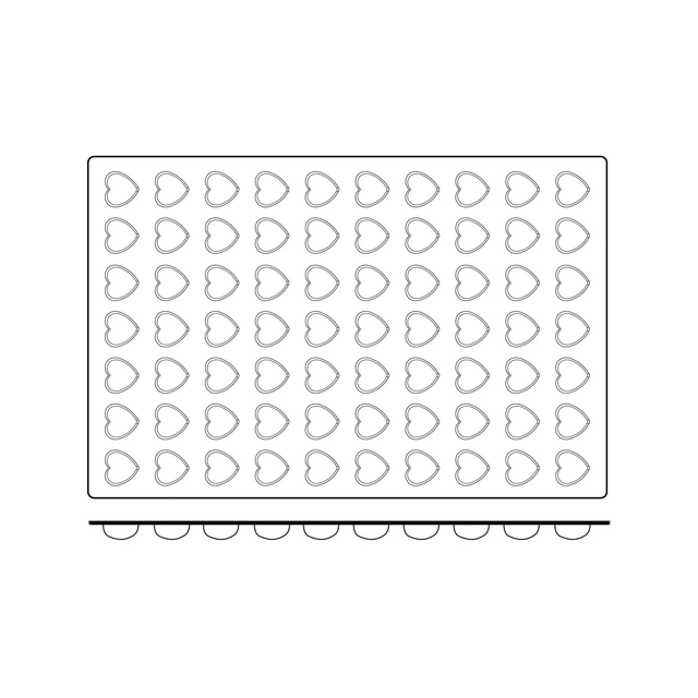 SQ032 Mini Cuori 36 x 39 x H16mm - 11ml x 70 