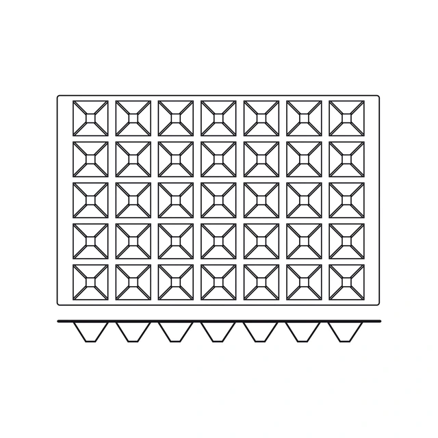 SQ010 Pyramids 65 x 65 x H35mm - 61ml x 35 