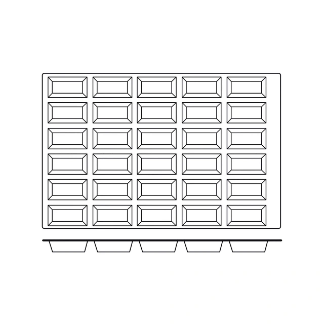SQ006 Mini Cake 99 x 49 x H30mm - 130ml x 30 