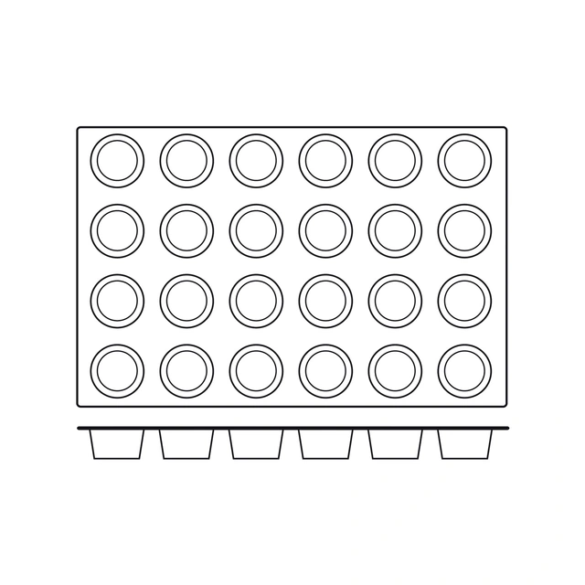 SQ009 Muffin - 60 x 40cm Ø69 x H39mm - 122ml x 24 
