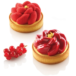 Kit Tarte Ring Fleur Ring: Ø80mm - Silikonform: Ø74 x H35mm