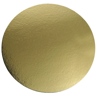 Kakebrett gull/sølv rund - 100stk 1mm tykkelse - UTGÅR