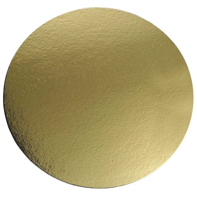 Kakebrett gull/sølv rund - 100stk 1mm tykkelse - UTGÅR 