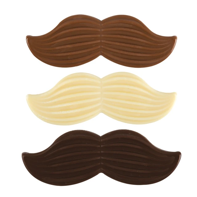 Bart i sjokolade - 24stk Assortert, 10 x 3,5cm 