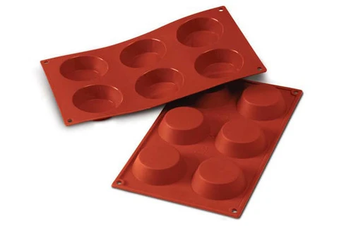SF016 - SILICONE MOULD N. 6 TARTLETS ø70 H 20 MM 