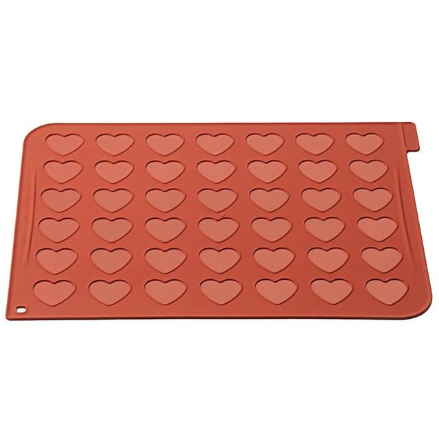Hjerte makron matte - 30 x 40cm 38 x 35mm - 42 hull 