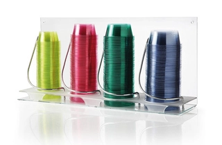 Holder for isbeger - 4 søyler 140 x 565 x H260mm - plexiglass 