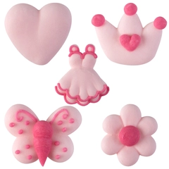 Sukkerpynt prinsesse ass. - 150stk