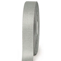 Bånd tekstil glitter sølv 9mm x 50m