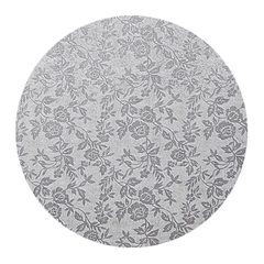 Cake drum sølv rund 12mm tykkelse