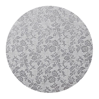 Cake drum sølv rund 12mm tykkelse