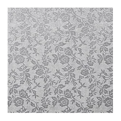 Cake drum sølv firkant 12mm tykkelse