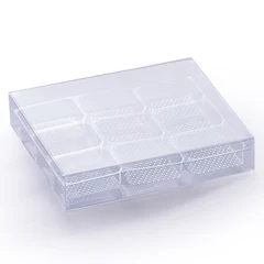 Konfekteske 9 biter transparent - 25stk 110 x 100 x H20mm