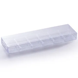 Konfekteske 12 biter transparent - 25stk 220 x 65 x H20mm
