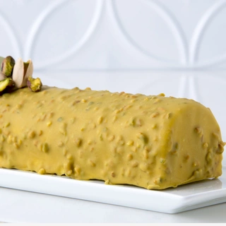 Pistasj glasur Crunchy biter av pistasj og mandler