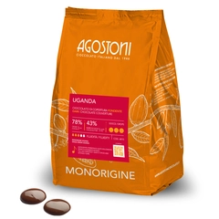 Uganda 78% sjokolade Sterk og intens aroma og kakaosmak