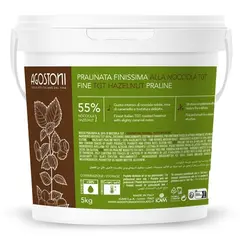 Hasselnøttpraline krem 55% TGT - 5kg Intens hasselnøttsmak, hint av karamell