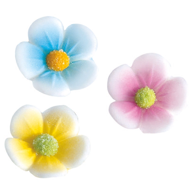 Blomst i sukkerpasta 24mm ass. - 288stk 
