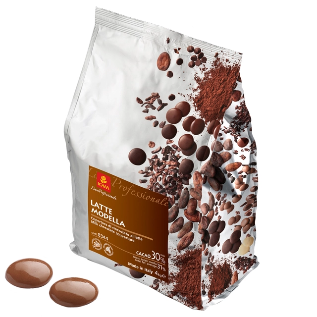 Modella 30% sjokolade Rik melkesmak, god sødme og kakaosmak 