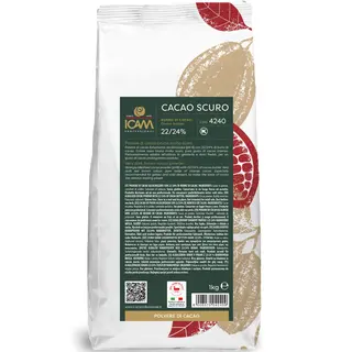 Kakaopulver 22-24% uten vanillin Sterkt alkalisert, ekstra mørk