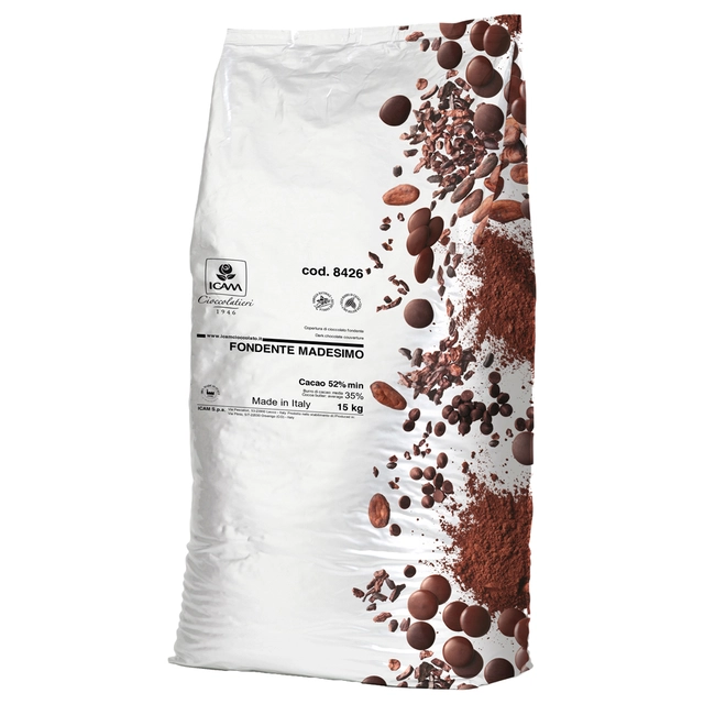 Madesimo 52% sjokolade - 15kg Balansert kakao og sødme, noter av frukt 