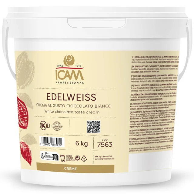 Edelweiss krem - 6kg Hvit, kompakt og myk, melkesmak 