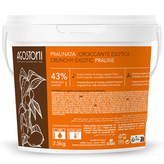 Crunchy Exotic praline krem - 2,5kg Karamell, wafer flak, tropisk frukt 