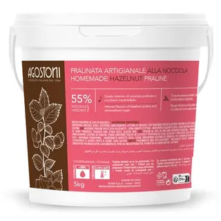 Hasselnøttpraline krem 55% - 5kg Ru struktur, hasselnøtt og karamell