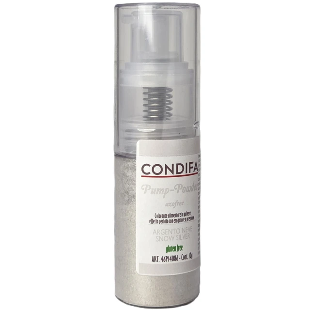 Fargepulver pumpe perle sølv - 10g Azofri 