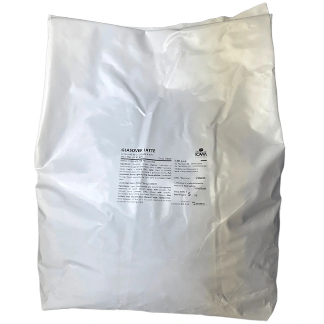 Glasover melk non-temp sjokolade - 5kg Kakaosmak, glossy overflate 