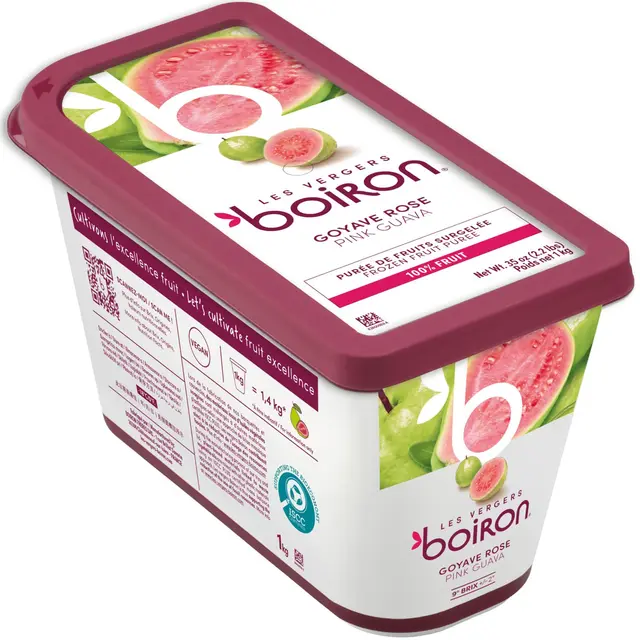 Fruktpure rosa guava 100% - 1kg Brasil, India, Vietnam 