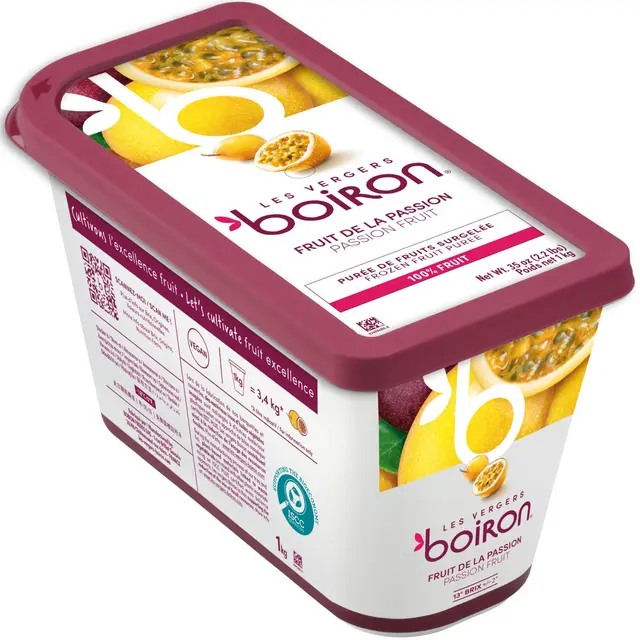 Fruktpure pasjonsfrukt 100% - 1kg Ecuador og Peru 