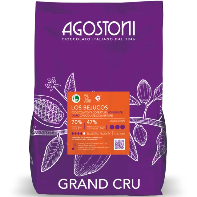Los Bejucos 70% sjokolade - 4kg Intens kakaoaroma og smak, syrlig, frukt 