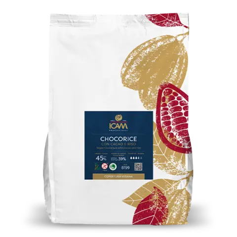 Chocorice Vegan 45% sjokolade - 4kg Vegansk og laktosefri, rik kakaosmak 