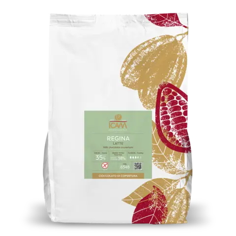 Regina 35% sjokolade - 1,5kg Rund melkesjokolade smak, karamell 