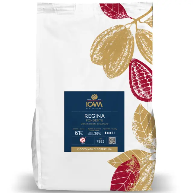 Regina 61% sjokolade - 1,5kg Intens aroma, balansert kakaosmak 