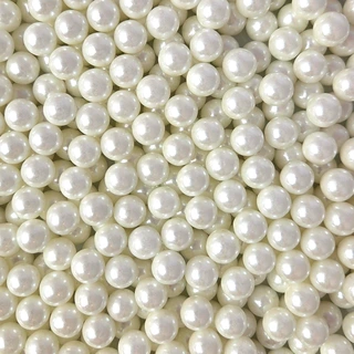 Strøssel perle hvit 10mm - 1kg