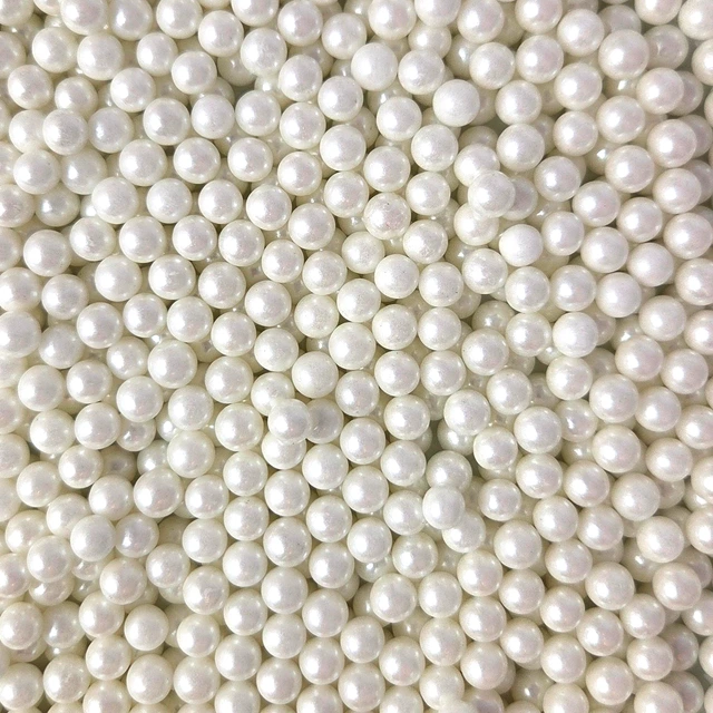 Strøssel perle hvit 7mm - 1kg 