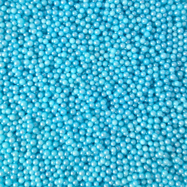 Strøssel perle lys blå 4mm - 1kg 