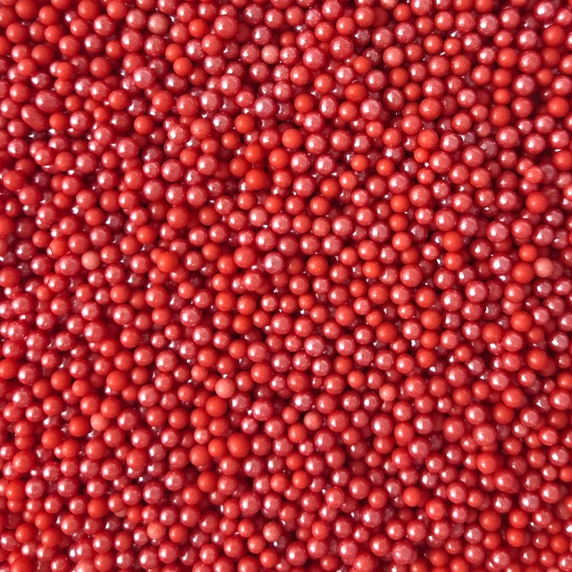 Strøssel perle rød 4mm - 1kg 
