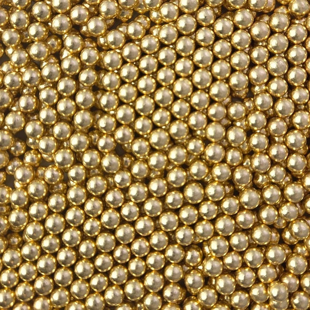 Strøssel metallisk gull 7mm - 1kg 