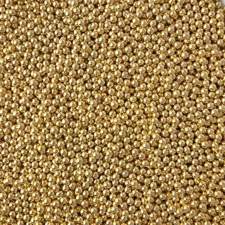 Strøssel metallisk gull 4mm - 1kg